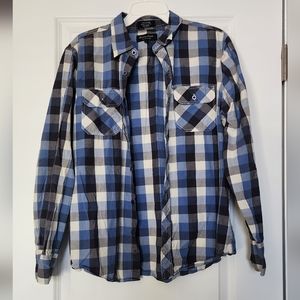 Eighty Eight Platinum Plaid Button Up Shirt